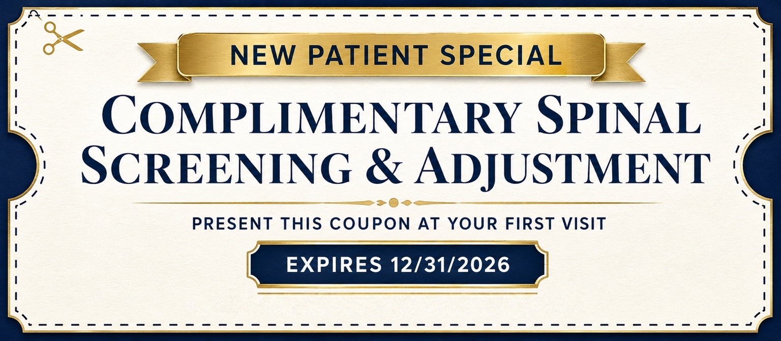 New Patient Special — Complimentary Spinal Screening and Adjustment — Expires December 31, 2026