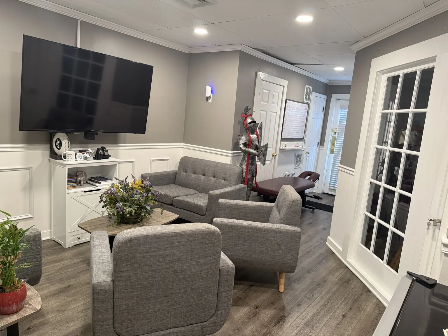 Comfortable patient waiting area